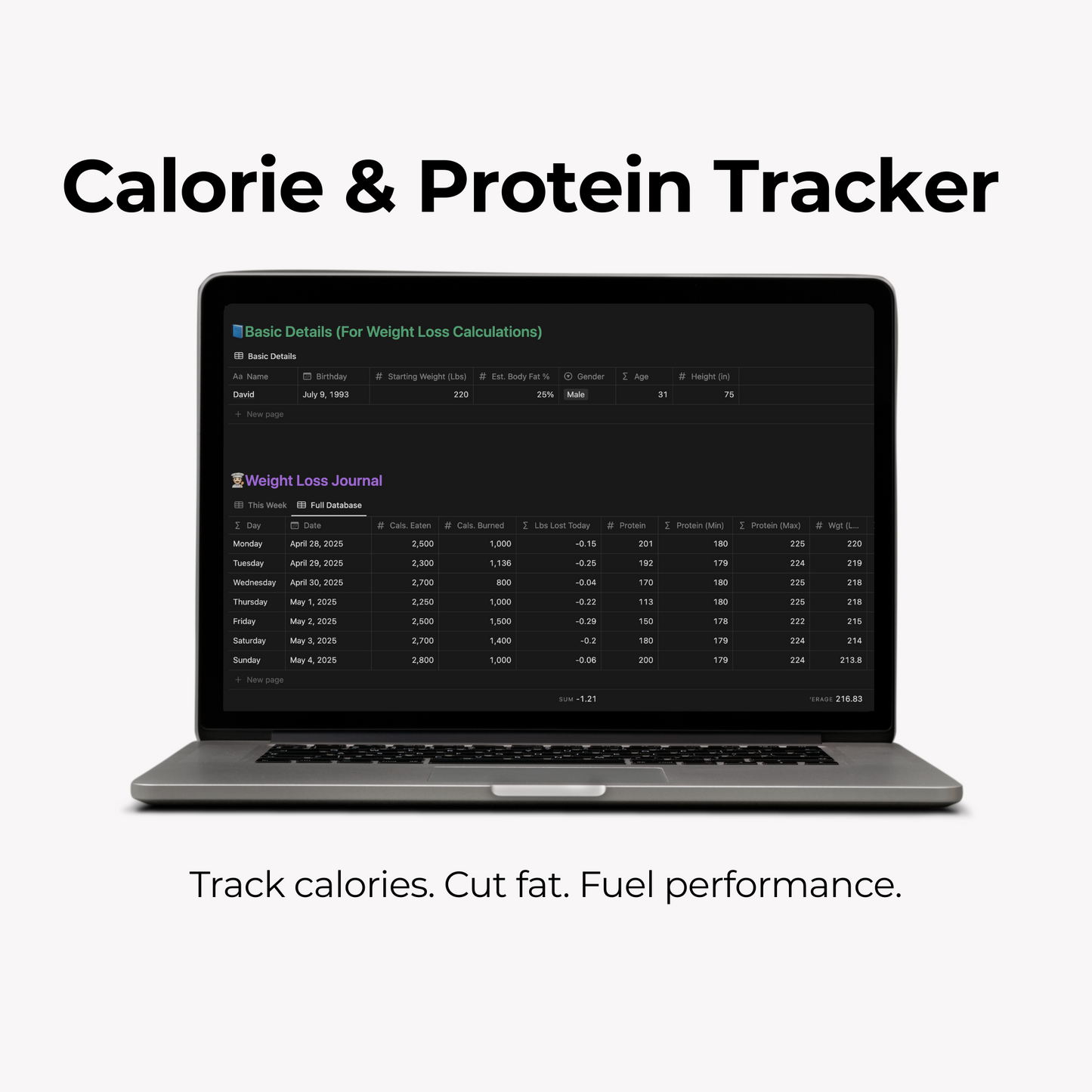 Notion Fitness Tracker