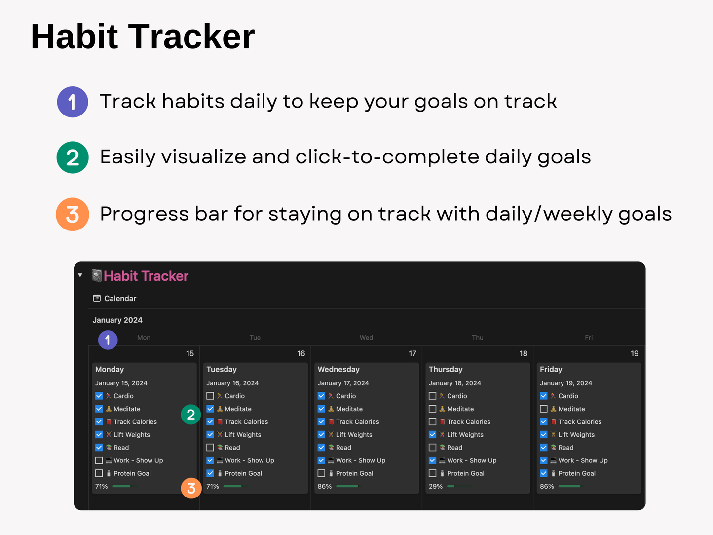 Notion Fitness Planner