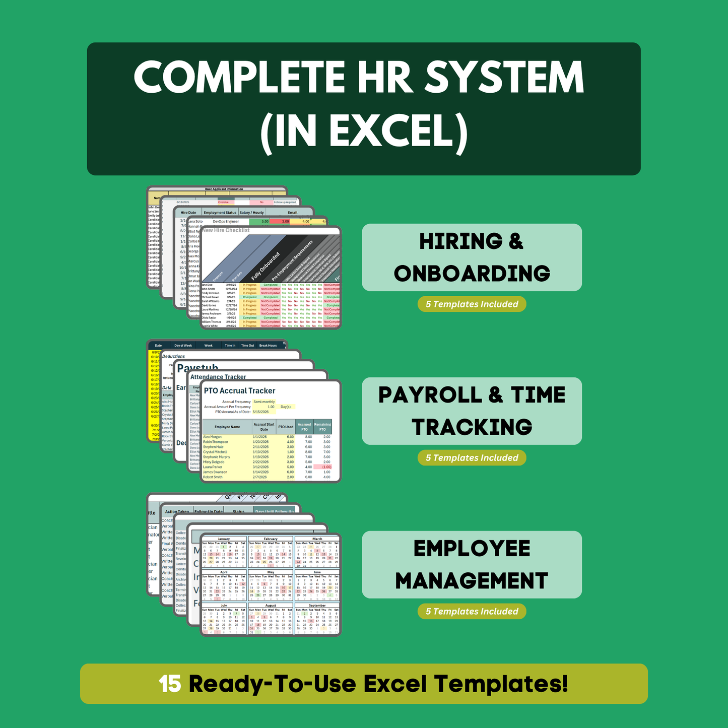 HR Management System (Excel)