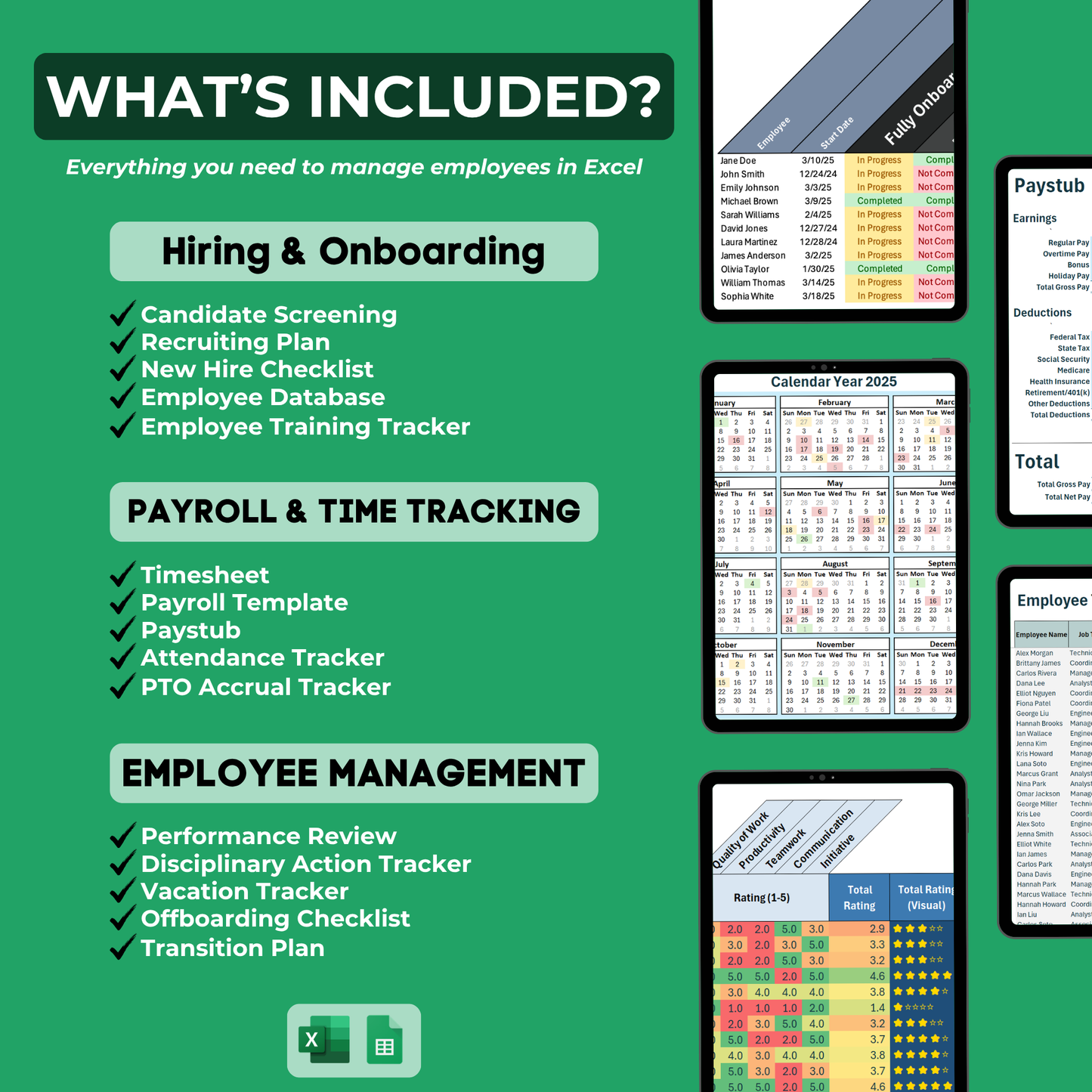 HR Management System (Excel)