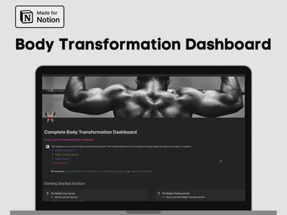 Notion Fitness Planner