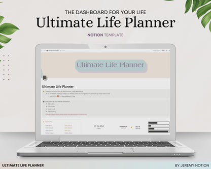 Ultimate Life Planner | Notion Template