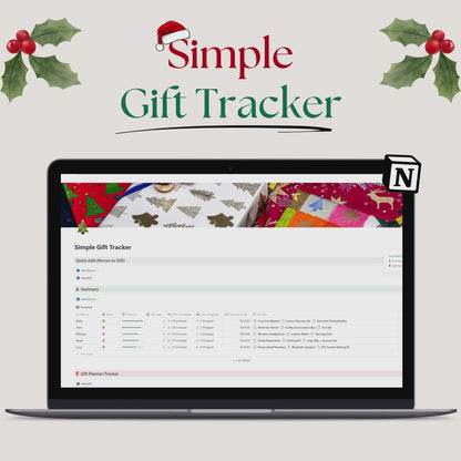 Simple Gift Tracker - Notion